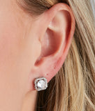Cubic Zirconia Halo Studs