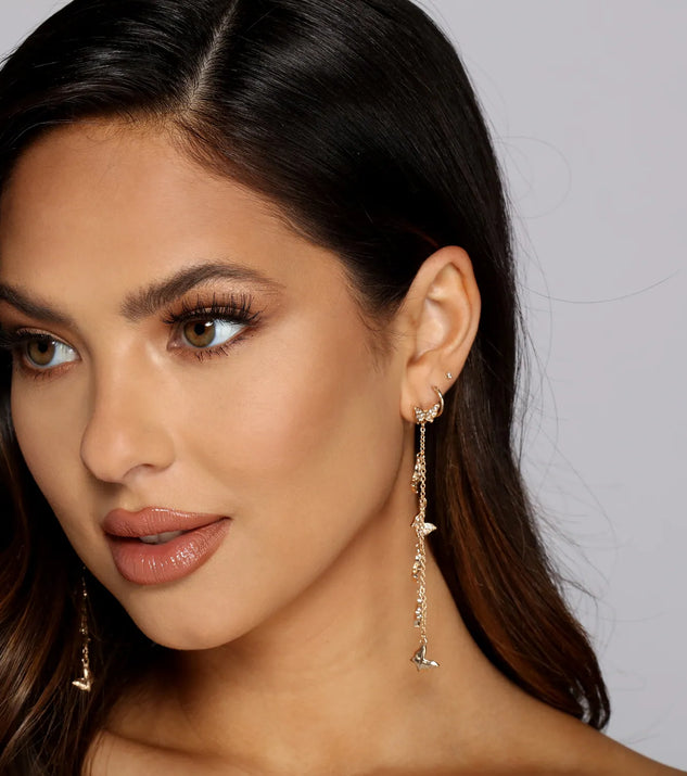 Dainty Butterfly Charm Earrings