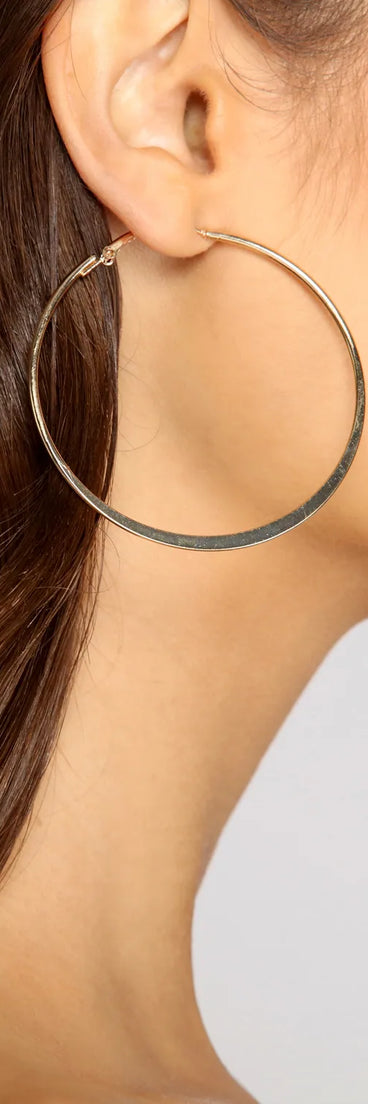 Glamour Diva Large Hoops Three-Pack