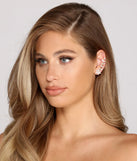 Floral Glow Cubic Zirconia Ear Crawlers