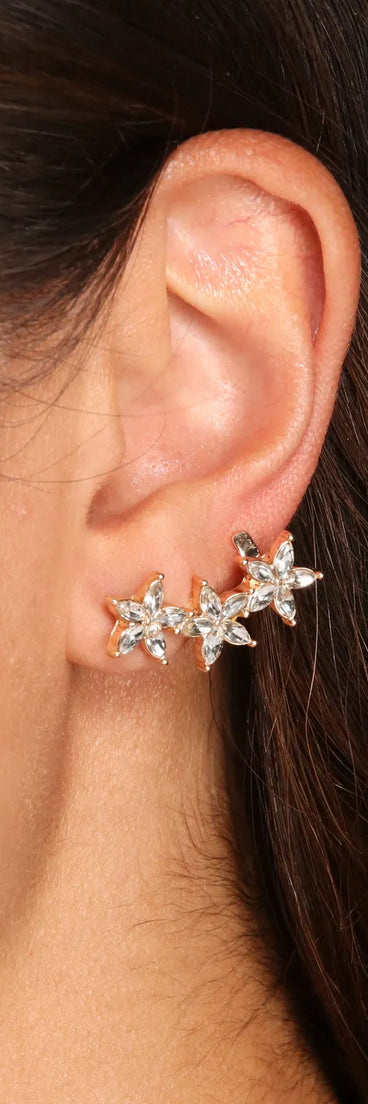 Flower Power Rhinestone Crawlers