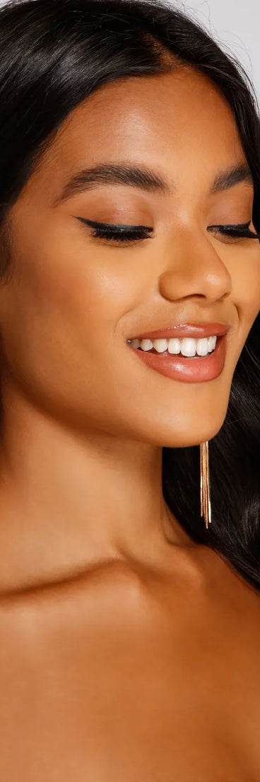 Don't Get Twisted Chain Fringe Drop Earrings