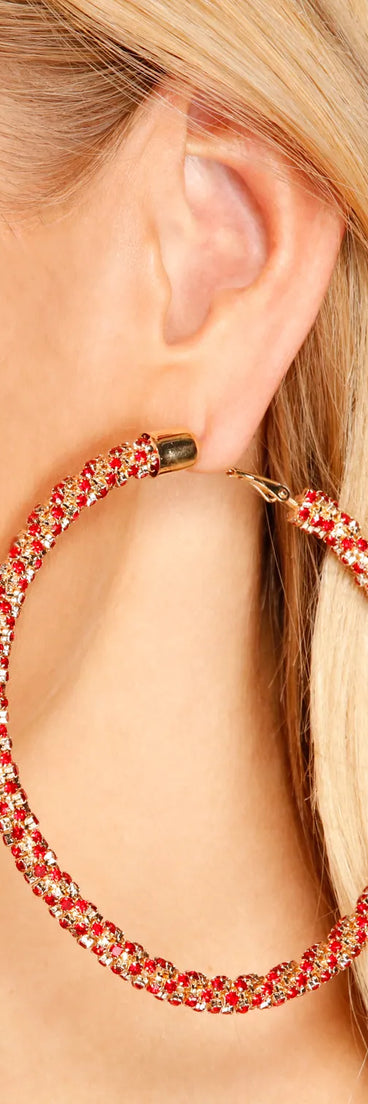 Raise The Heat Halloween Rhinestone Hoops