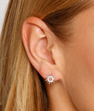 Glowing Glam Starburst Rhinestone Cuff Earring