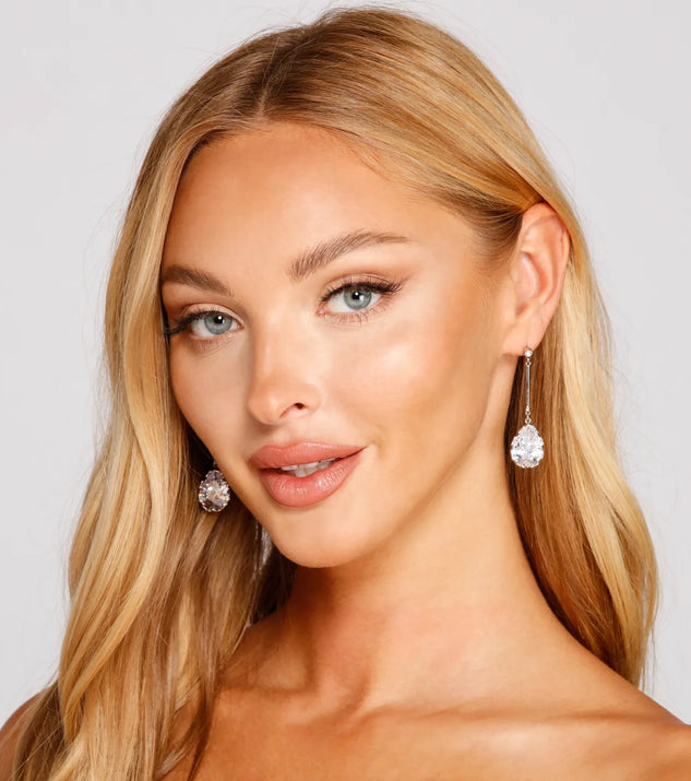 Stunning And Glam Cubic Zirconia Earrings
