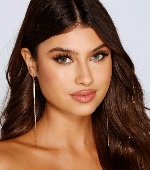 Edgy Glam Snake Chain Fringe Earrings