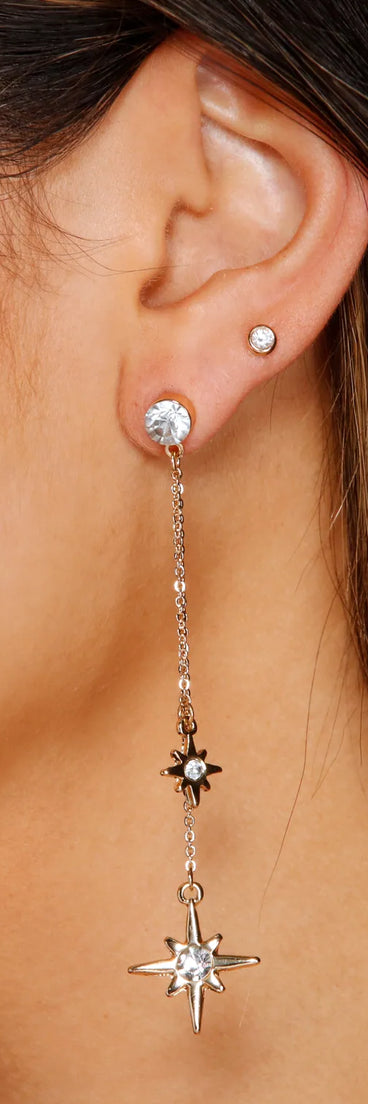 Radiant Glamour Rhinestone Earrings Set
