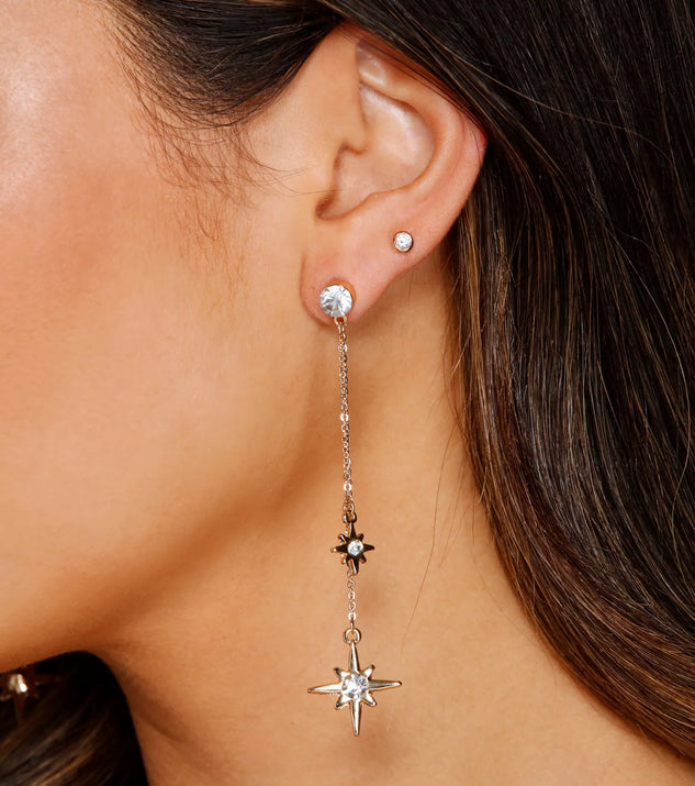 Radiant Glamour Rhinestone Earrings Set