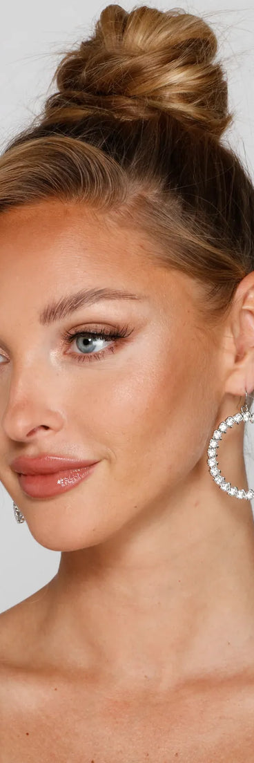Bring The Glamour Hoop Earrings