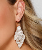 So Adored Rhinestone Leaf Earrings