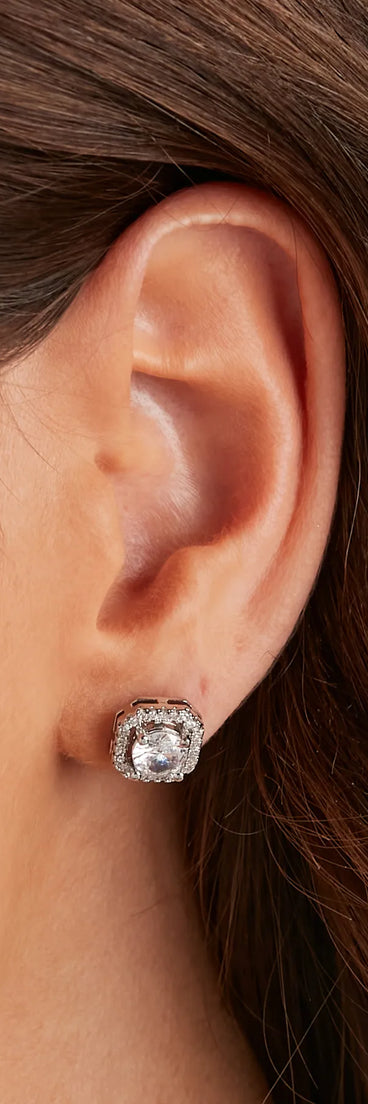 Angelic Shine CZ Stud Earrings