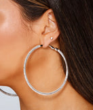 Bring The Sparkle Rhinestone Hoop Earrings