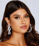 Major Glam Rhinestone Hoop Earrings