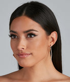 Living In Luxe Rhinestone Geometric Hoop