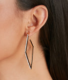 Living In Luxe Rhinestone Geometric Hoop