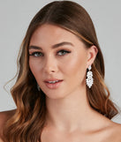 Cubic Zirconia Teardrop Chandelier Earrings