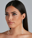 Rhine In Circles Fringe O-Ring Earrings