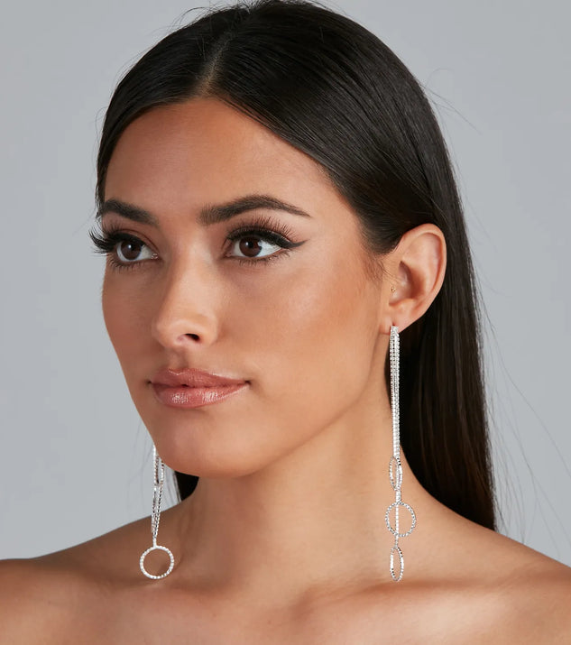 Rhine In Circles Fringe O-Ring Earrings