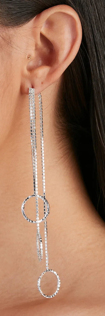 Rhine In Circles Fringe O-Ring Earrings