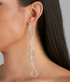Rhine In Circles Fringe O-Ring Earrings