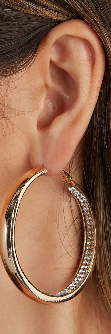 The Main Attraction Rhinestone Hoops