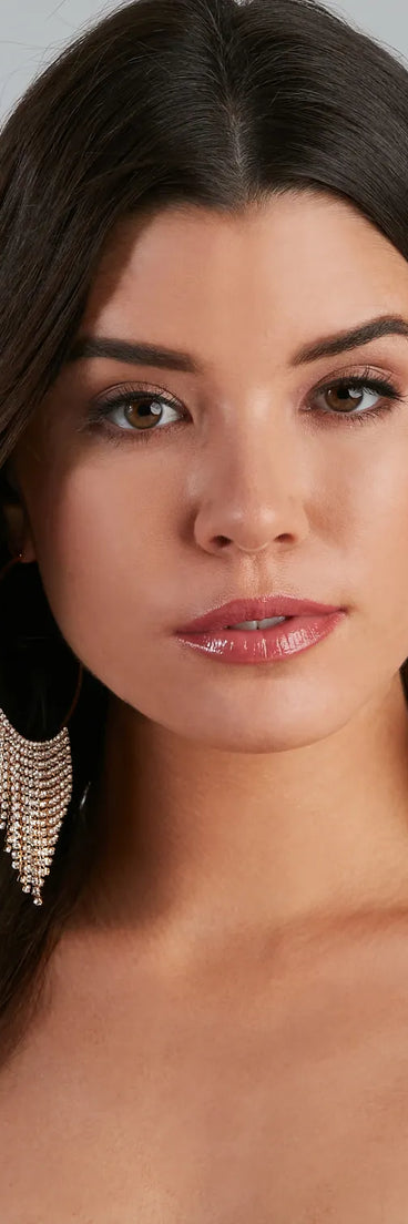 Cascade Fringe Hoop Earrings