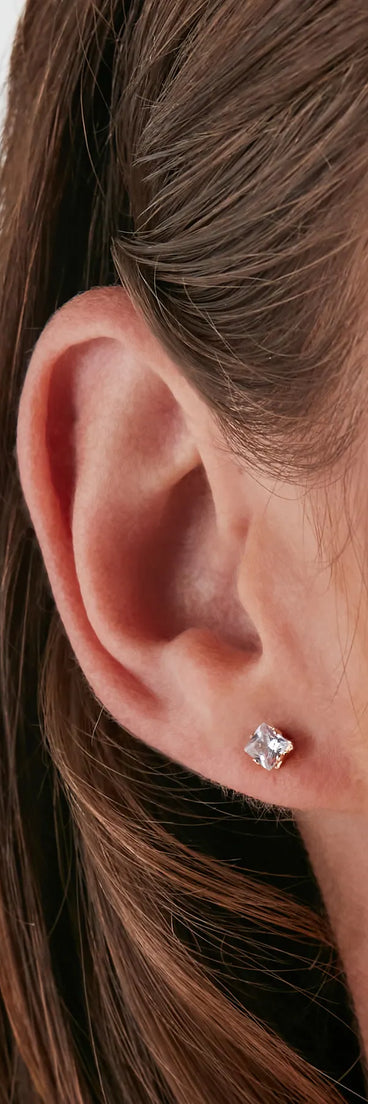 Chic Five-Pack CZ Stud Earrings