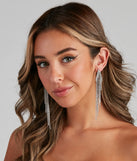 Glam Angel Rhinestone Fringe Earrings