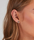 Tantalizing Glam Rhinestone Ear Crawler And Stud Set
