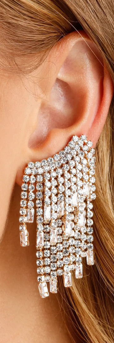 Angelic Glam Baguette Fringe Ear Cuff