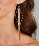 Geo Chic Bangle Fringe Earrings