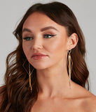 Geo Chic Bangle Fringe Earrings