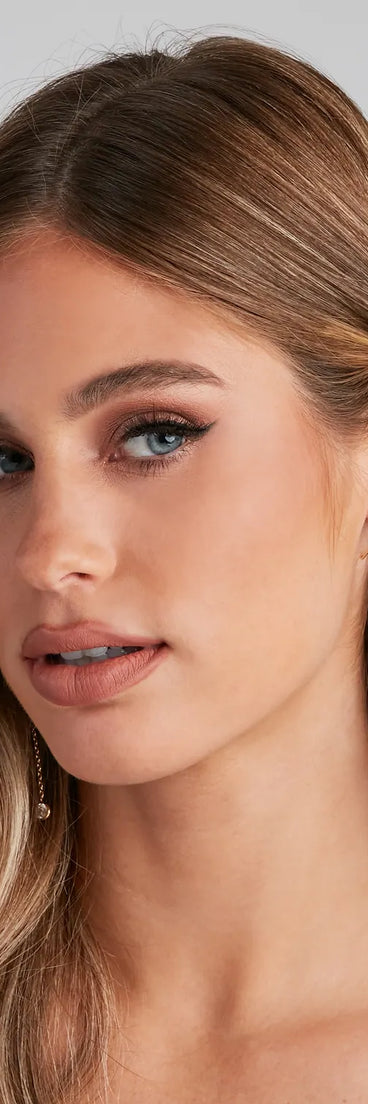 Upscale CZ Linear Earrings