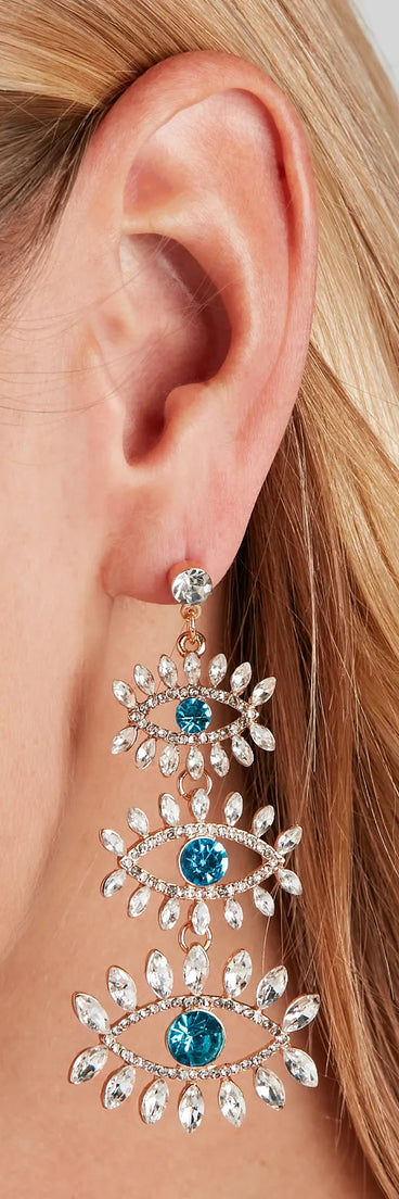 Eyes On Me Rhinestone Earrings