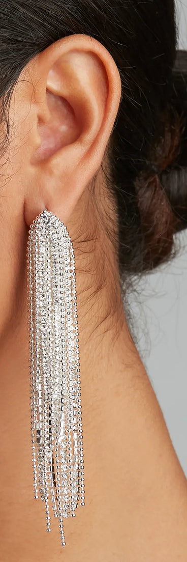 Major Fringe Rhinestone Earrings