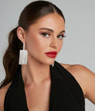 Elegant Allure Rhine Fringe Earrings