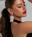 Elegant Allure Rhine Fringe Earrings