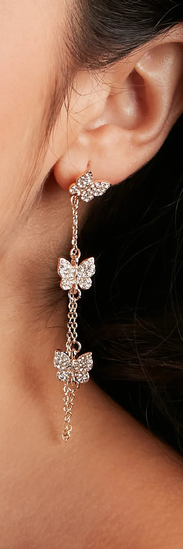 Flutter And Fly Butterfly Earrings