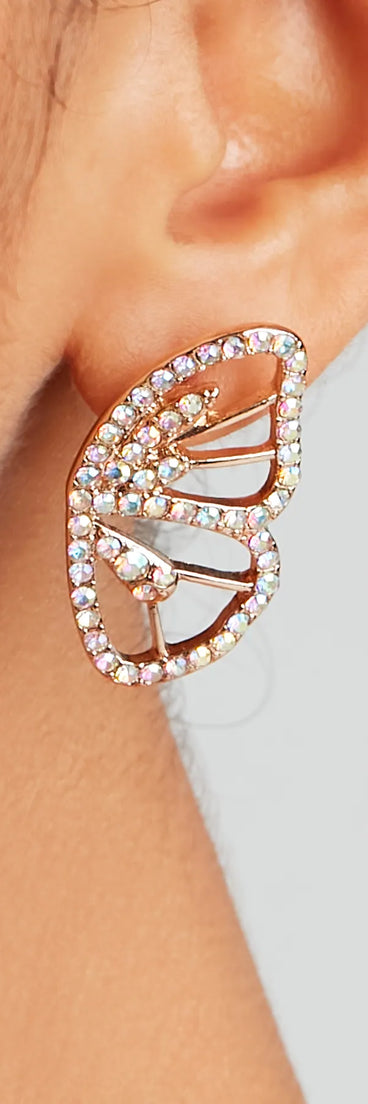 Enchanting Sparkle Butterfly Earrings