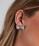Preppy Glam Bow Stud Earrings