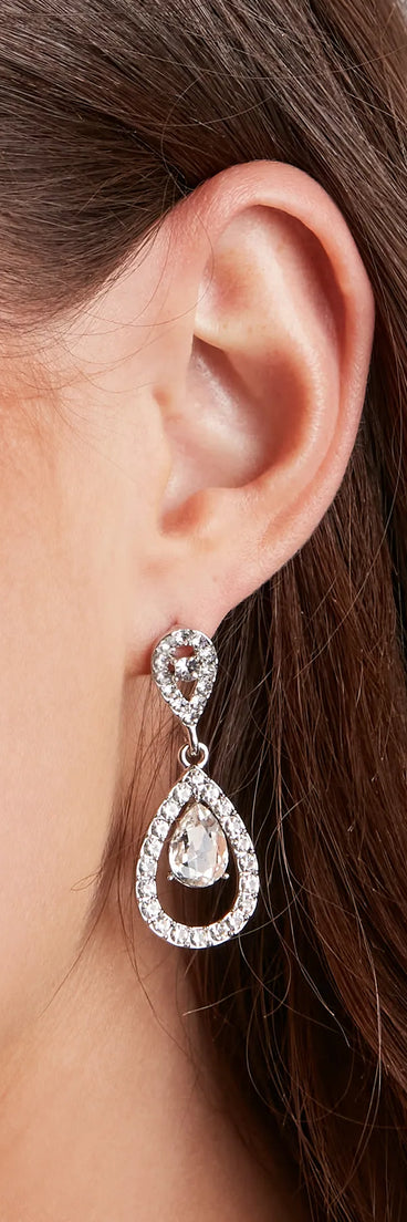 Simple Elegance Rhinestone Drop Earrings