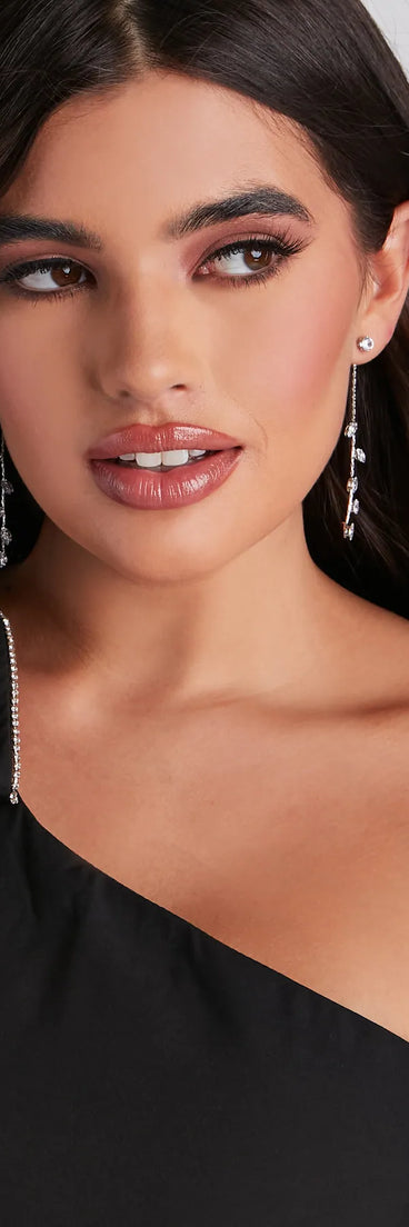 Dainty Glam Rhinestone Duster Earrings