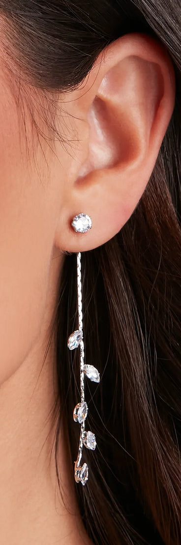 Dainty Glam Rhinestone Duster Earrings