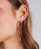 Sleek And Bold Chain Link Earrings