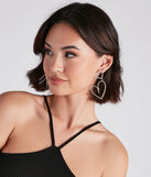 Love The Glam Vibes Rhinestone Heart Earrings