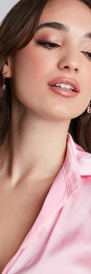 Mesmerizing Beauty Gemstone Earrings Set