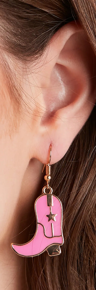 Trendy Country Babe Charm Earrings