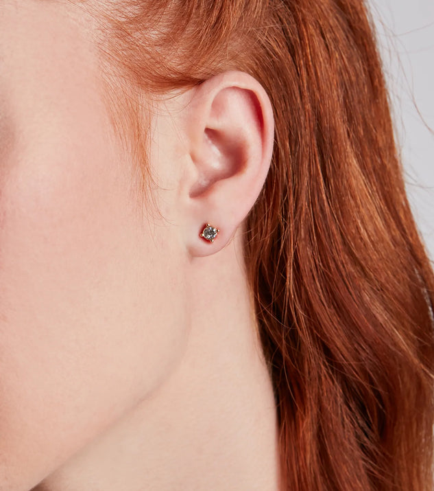 Chic Shine Rhinestone Stud And Duster Earrings Set