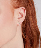 Chic Shine Rhinestone Stud And Duster Earrings Set