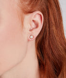Chic Shine Rhinestone Stud And Duster Earrings Set